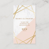 Moderne minimale geometrische verticale afspraak visitekaartje (Achterkant)