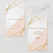 Moderne minimale geometrische verticale afspraak visitekaartje (Voorkant / Achterkant)