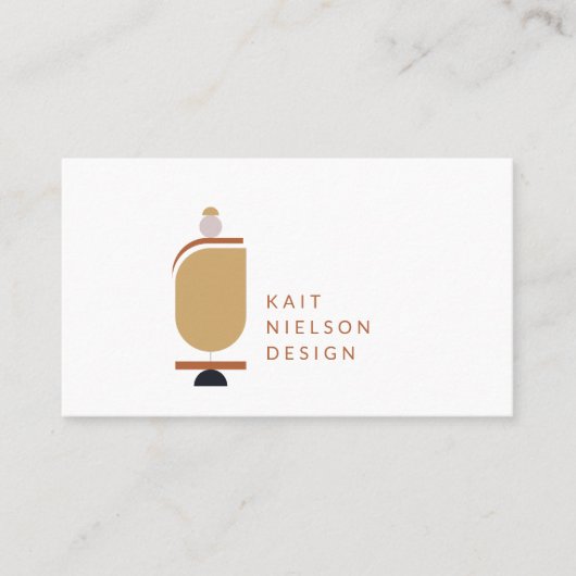 Moderne, minimale geometrische vormen van Terracot Visitekaartje (Voorkant)