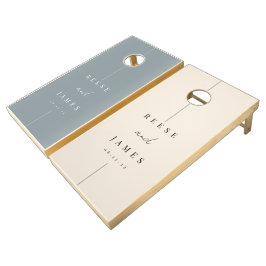 Moderne minimale gepersonaliseerde bruiloft Cornho