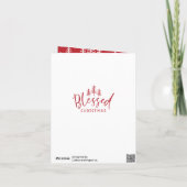 Moderne minimale gezegende kerstfeestelijke multif feestdagen kaart (Achterkant)