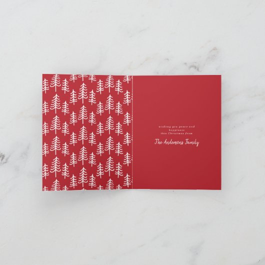 Moderne minimale gezegende kerstfeestelijke multif feestdagen kaart (Binnen)