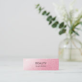 Moderne minimale glitter mini visitekaartje (Staand voorkant)
