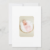 Moderne, minimale Gold Baby Baptismfoto Kaart (Achterkant)