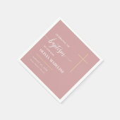 Moderne, minimale Gold Cross-Baptisme Servet (Hoek)