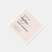 Moderne, minimale Gold Cross-Baptisme Servet (Hoek)