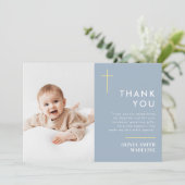 Moderne, minimale Gold Cross Photo Baptisme Bedankkaart (Staand voorkant)