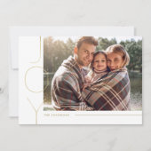 Moderne, minimale Gold- en zwarte joy-feestkaart Feestdagenkaart (Voorkant)