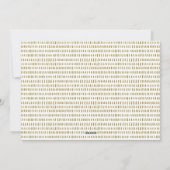 Moderne, minimale Gold- en zwarte joy-feestkaart Feestdagenkaart (Achterkant)