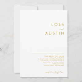 Moderne, minimale Gold Font-foto Kaart