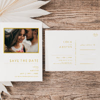 Moderne, minimale Gold Font-foto slaat de datum op