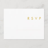 Moderne, minimale Gold Font Song Request RSVP-kaar Briefkaart (Voorkant)