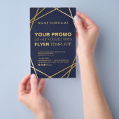 Moderne, minimale Gold Geometric 5,5 x 8,5-inch br Flyer (Hand)