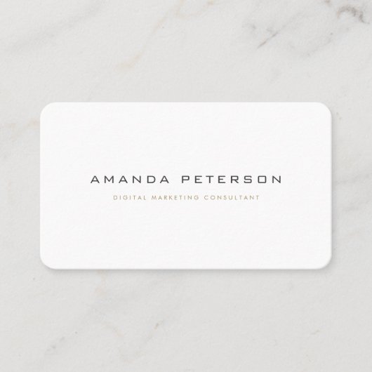 Moderne, minimale Gold Grey Business Card-template Visitekaartje (Voorkant)