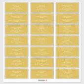 Moderne, minimale Gold Guest-Adresetiketten Sticker (Vel)