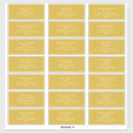 Moderne, minimale Gold Guest-Adresetiketten Sticker