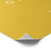 Moderne, minimale Gold-kaarten en cadeaubonnen Poster (Hoek)