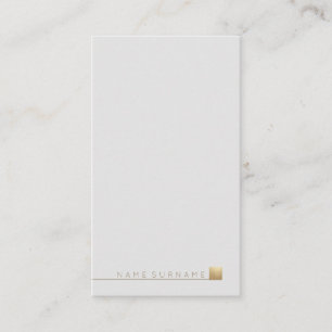 Moderne, minimale Gold Light Grey Vertical Visitekaartje