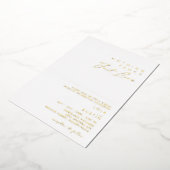 Moderne, minimale Gold Niets Fancy gewoon van echt Folie Uitnodiging (Gedraaid)