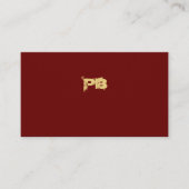 Moderne, minimale Gold Red Professional Visitekaartje (Voorkant)