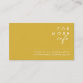 Moderne, minimale Gold Wedding Website Kaart (Voorkant)