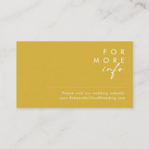 Moderne, minimale Gold Wedding Website Kaart