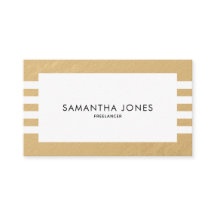 Moderne, minimale Gold White Stripes Freelancer