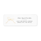 Moderne minimale gouden boog elegante typografie f etiket (Voorkant)