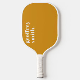 Moderne minimale gouden Geel Uw Aangepaste Naam Pickleball Paddle