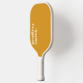 Moderne minimale gouden Geel Uw Aangepaste Naam Pickleball Paddle (Links)