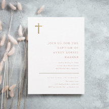 Moderne Minimale Gouden Kruis Doop