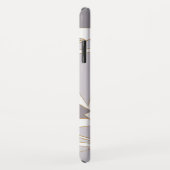 Moderne minimale gouden lijntjes grijze driehoeken Case-Mate iPhone case (Achterkant/rechts)