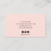 Moderne minimale gouden rozen gouden wimpers visitekaartje (Achterkant)