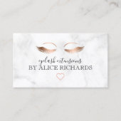 Moderne minimale gouden rozen gouden wimpers visitekaartje (Voorkant)