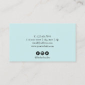 Moderne minimale gouden rozen gouden wimpers visitekaartje (Achterkant)