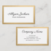 Moderne minimale goudolie visitekaartje (Voorkant / Achterkant)