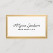 Moderne minimale goudolie visitekaartje (Voorkant)