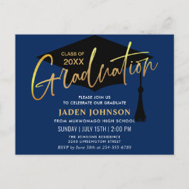 Moderne Minimale Graduation Party Aankondigingskaart