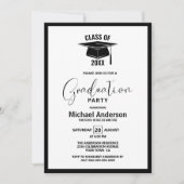 Moderne Minimale Graduation Party Kaart (Voorkant)