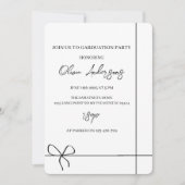 Moderne Minimale Graduation Party Kaart (Voorkant)