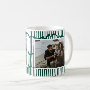 Moderne minimale grafische 2 foto groene koffie mo koffiemok