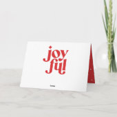 Moderne minimale grafische kersttypografie foto feestdagen kaart (Achterkant)