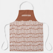 Moderne minimale grafische terracotta elegant schort (Voorkant)