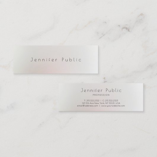 Moderne, minimale grafische vormgeving met profess mini visitekaartje (Voorkant / Achterkant)