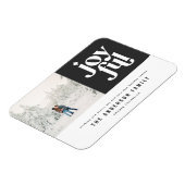 Moderne minimale grafische vrolijke zwart magneet (Linkerzijde)