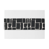 Moderne minimale grafische zwart & wit gunst party uitnodigingen wikkel (Achterkant Voorbeeld)