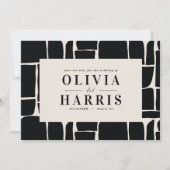 Moderne minimale grafische zwart-wit opslaan van d kaart (Voorkant)