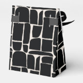 Moderne minimale grafische zwart & wit uniek bedankdoosjes (Achterkant)