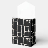 Moderne minimale grafische zwart & wit uniek bedankdoosjes (Geopend)