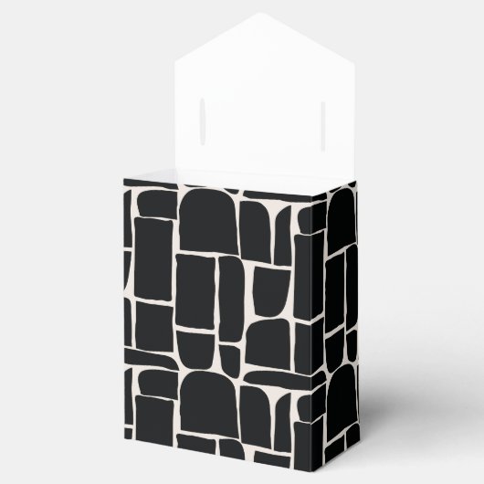Moderne minimale grafische zwart & wit uniek bedankdoosjes (Geopend)